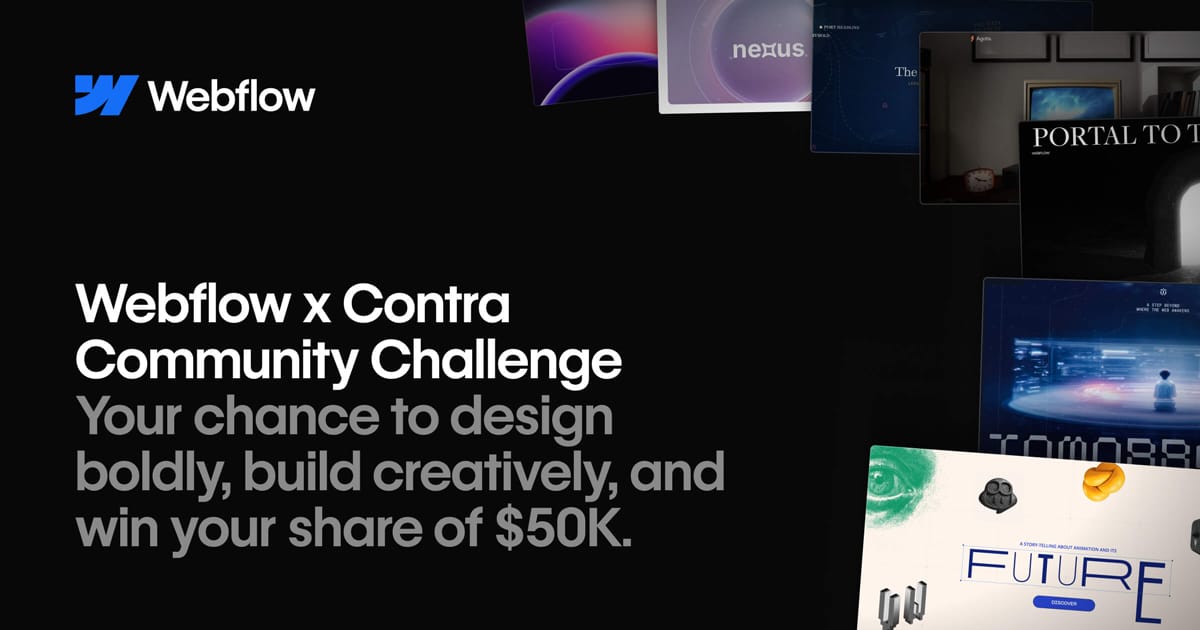  Webflow x Contra Community Challenge is now open!
