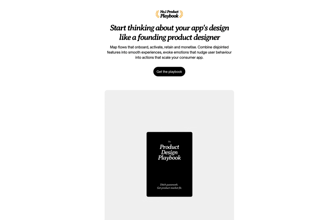Product Design Playbook