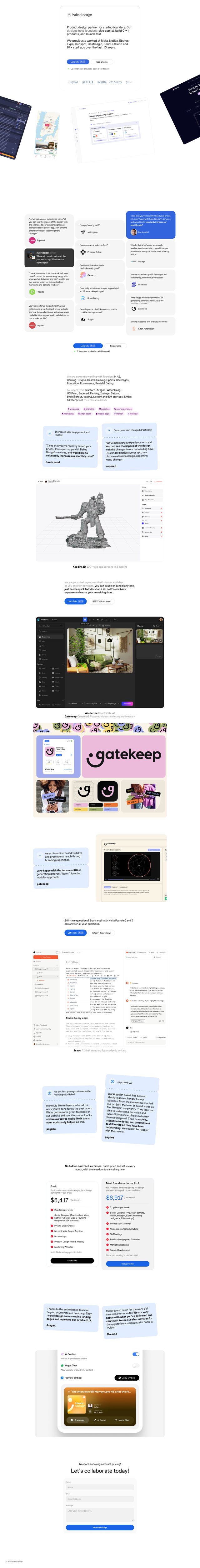 Baked Design Client Logos Section