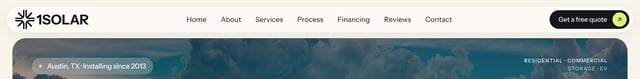 Solarix Header Navigation Preview