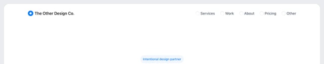 The Other Design Co. Header Navigation Preview