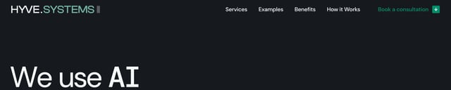 Hyve.systems Header Navigation Preview