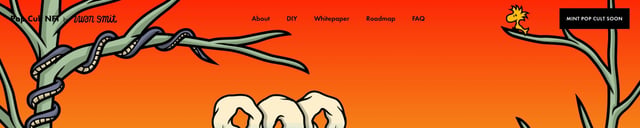 Pop Cult NFT Header Navigation Preview