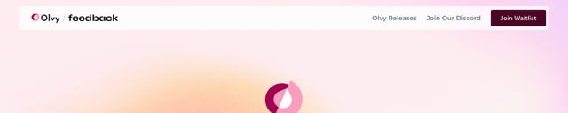 Olvy Beta Header Navigation Preview