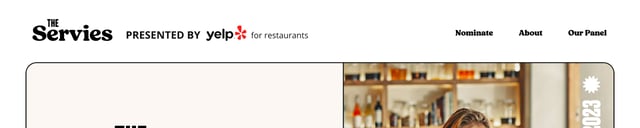 The Servies Awards Header Navigation Preview