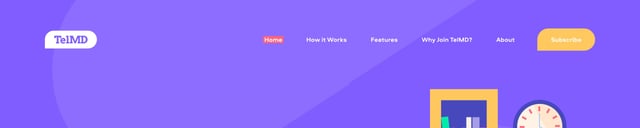 TelMD Header Navigation Preview