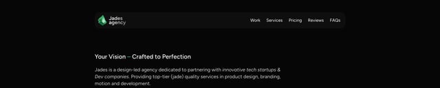 Jades Agency Header Navigation Preview