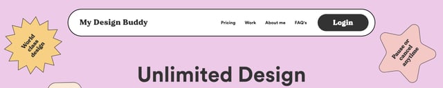 My Design Buddy Header Navigation Section
