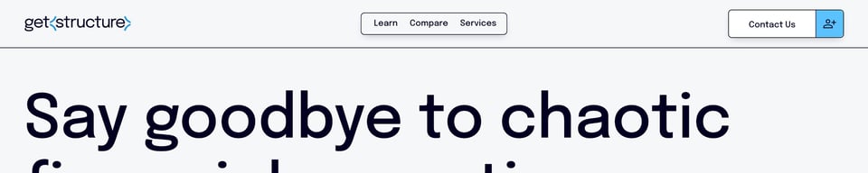 Header Navigation section on Get Structure section design