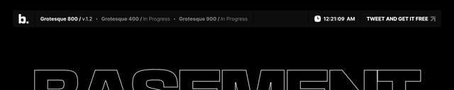 basement grotesque Header Navigation Preview