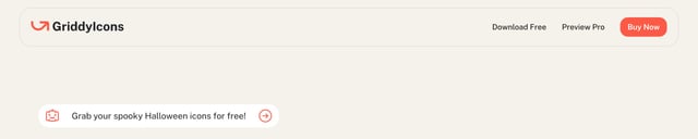 Griddy Icons Header Navigation Preview