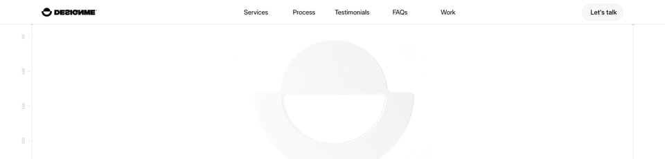 Header Navigation section on DesignMe section design