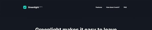 Greenlight Header Navigation Section