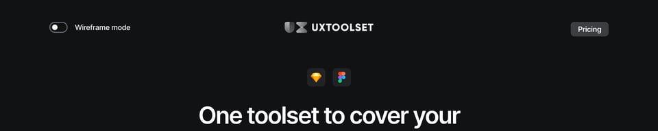Header Navigation section on UXToolset section design