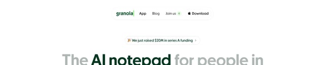 Granola Header Navigation Preview