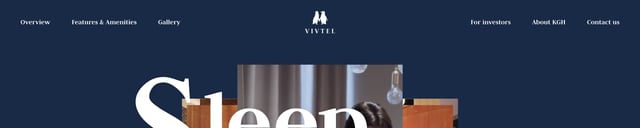 VIVTEL Header Navigation Preview