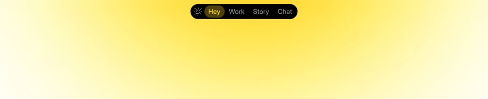 Header Navigation section on Daniel Sun section design