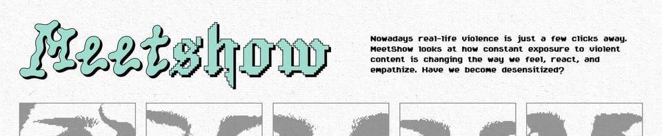 Header Navigation section on Meatshow section design