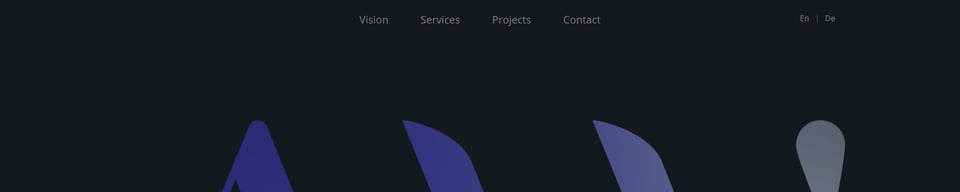 Header Navigation section on Anett Weber section design