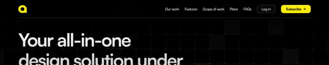 Artone Studio Header Navigation Preview