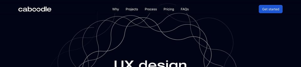 Header Navigation section on Caboodle Studio section design