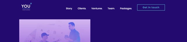 You X Ventures Header Navigation Preview