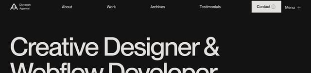 Divyansh Agarwal Header Navigation Preview