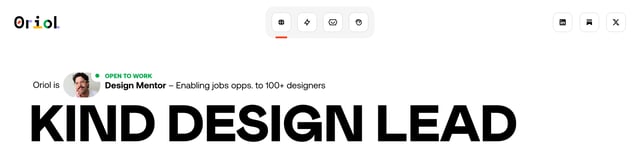 Oriol Bedia Header Navigation Preview
