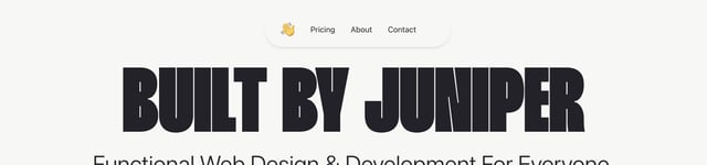 Built by Juniper Header Navigation Preview