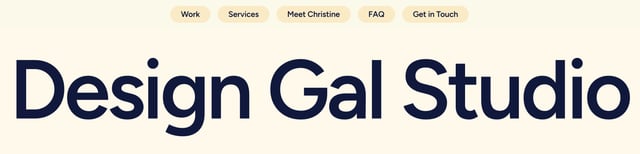 Design Gal Studio Header Navigation Preview
