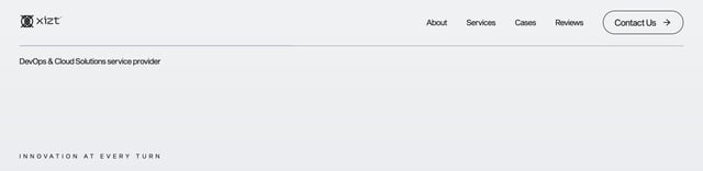 Xizt Agency Header Navigation Preview