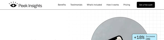 Peek Insights Header Navigation Preview