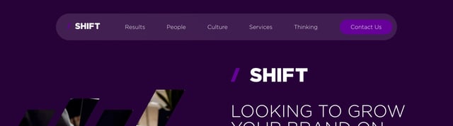 Shift Header Navigation Preview