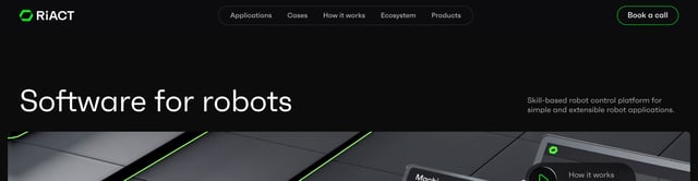 RiACT Header Navigation Preview