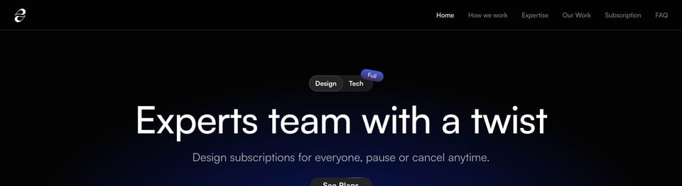 Header Navigation section on Figue section design