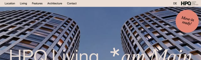 HPQ Frankfurt Header Navigation Preview