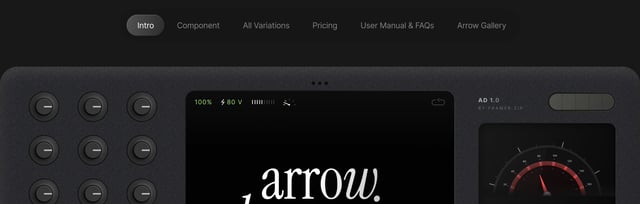 Arrow Dynamics Header Navigation Preview