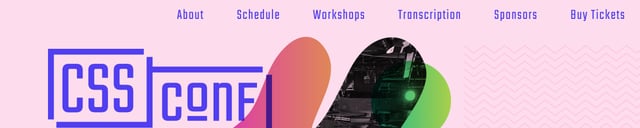 CSSConf US 2016 Header Navigation Preview