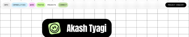 Akash Tyagi Header Navigation Preview