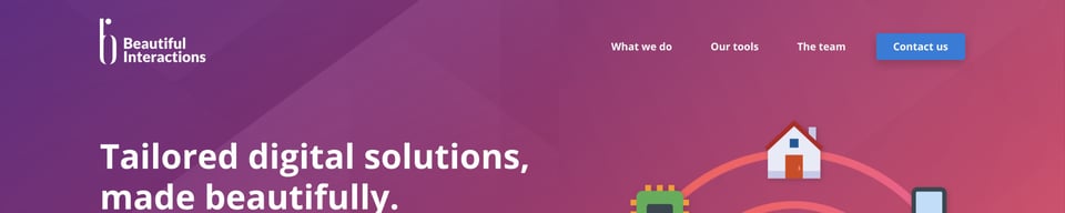Header Navigation section on Beautiful Interactions section design