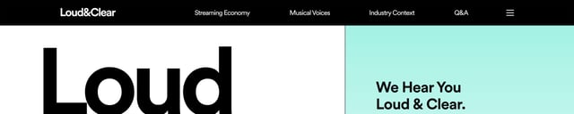 Loud & Clear Header Navigation Preview