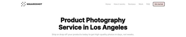 Squareshot Product Photography Header Navigation Section