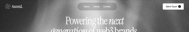 Ascend Header Navigation Section