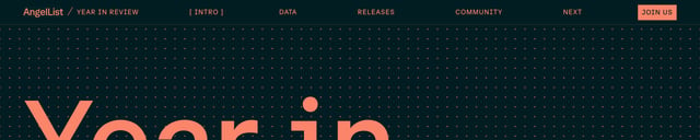 AngelList – 2023 Year in Review Header Navigation Preview