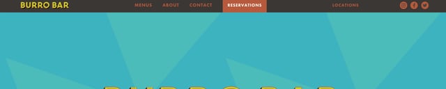 Burro Bar Header Navigation Preview