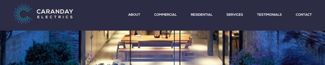 Caranday Electrics Header Navigation Preview