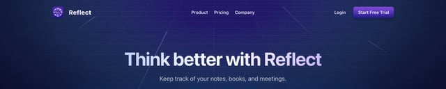 Reflect Header Navigation Preview
