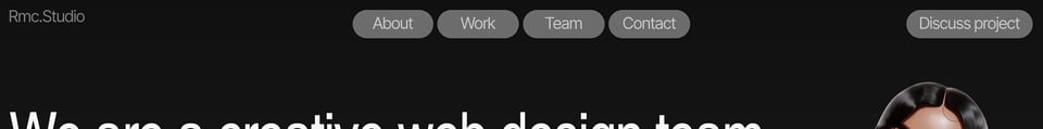 Header Navigation section on READYMAGIC Studio section design