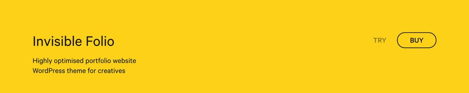 Header Navigation section on Invisible Folio section design