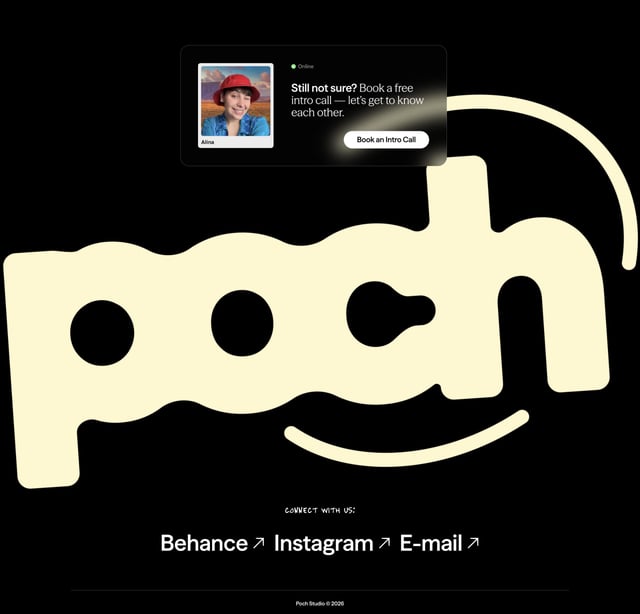 Poch Studio Big Footer Preview